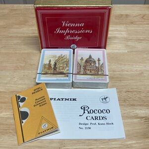 Vienna Impressions Vintage 1975 Piatnik Rococo Playing Cards for Bridge in Box